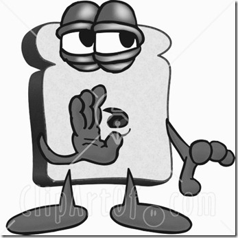 16662-Clipart-Picture-Of-A-Slice-Of-White-Bread-Food-Mascot-Cartoon-Character-Whispering-And-Telling-Secrets-Or-Gossip
