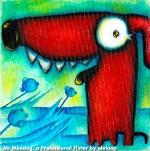 happy-art-by-aleloop-minidog-pop-surrealism-low-brow